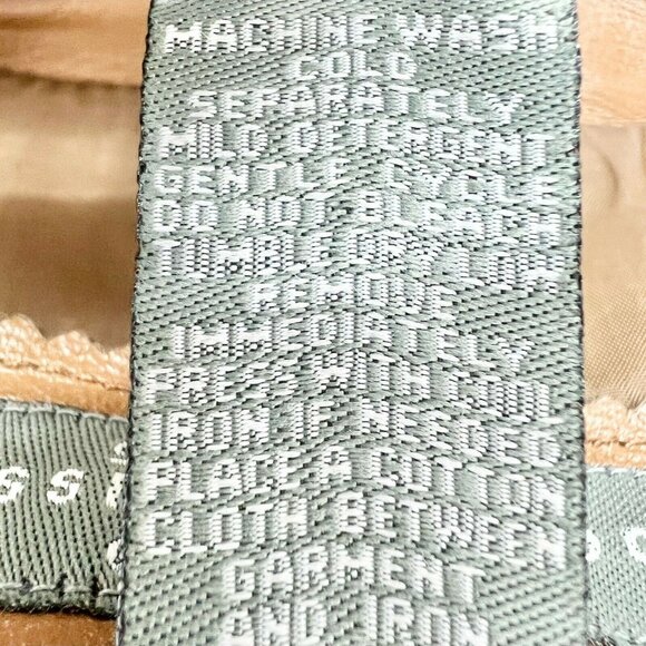 Womens Tan Leather Blazer Jacket M Button Long Sleeve Pockets Jessica Holbrook - Picture 8 of 8